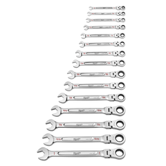 Milwaukee - 15pc Flex-Head Ratcheting Wrench Set - SAE | 48229413