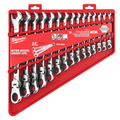 Milwaukee - 15pc Flex-Head Ratcheting Wrench Set - SAE | 48229413
