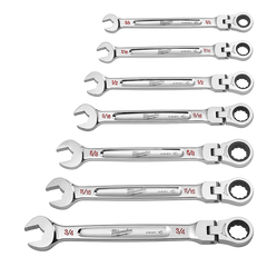 Milwaukee - 7pc Flex-Head Ratcheting Wrench Set - SAE | 48229429