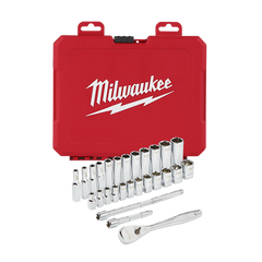 Milwaukee - 1/4" Drive 28pc Ratchet & Socket Set Metric | 48229504