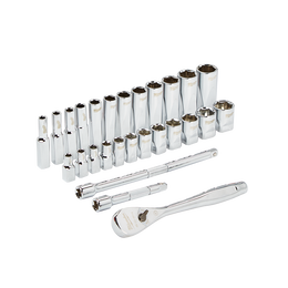Milwaukee - 1/4” Drive 28pc Ratchet & Socket Set  Metric | 48229504