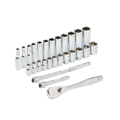 Milwaukee  1/4” Drive 28pc Ratchet & Socket Set  Metric