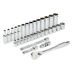 Milwaukee - 3/8" Drive 32pc Ratchet & Socket Set Metric | 48229508