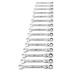 Milwaukee - 15p Flex-Head Ratcheting Wrench Set - Metric | 48229513