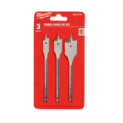 Milwaukee - 3pcs Timber Spade Bit Set (16mm - 19mm - 25mm) | 48270149
