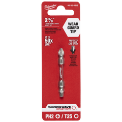 Milwaukee - Shockwave PH2/Torx25 Double Ended Bit 60mm 1PK | 48324312