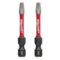 Milwaukee - SHOCKWAVE Power Bit Square Recess #2 50mm (2") 2pk | 48324972