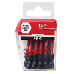 Milwaukee - SHOCKWAVE Power Bit Square Recess #2 50mm (2") 15Pk | 48325010