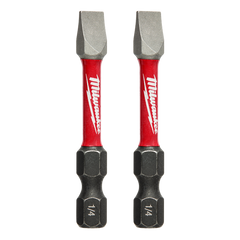 Milwaukee - SHOCKWAVE Power Bit Slotted 1/4" 50mm (2") 2PK | 48325018