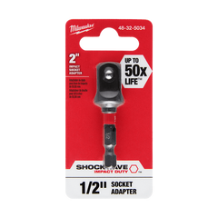 Milwaukee - SHOCKWAVE Power Bit Socket Adapter 1/4" Hex to 1/2" Square | 48325034