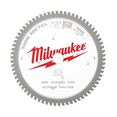 Milwaukee - 184mm (7-1/4") 70T Thin Metal Circular Saw Blade | 48408240