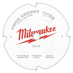 Milwaukee - 6-1/2" 165mm 4T Fibre Cement Circular Saw Blade Pcd | 48408675
