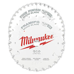 Milwaukee - 6-1/2" 165mm Wood Circular Saw Blade Set - 24T Framing & 40T Fine Finish | 48418632