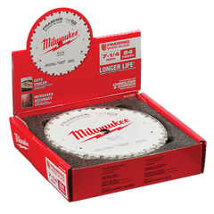 Milwaukee - 7-1/4" 184mm 24T Framing Blade - Counter Box 10 x 1pc | 48418720