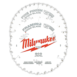 Milwaukee - 7-1/4" 184mm Wood Circular Saw Blade Set - 24T Framing & 40T Fine Finish | 48418732