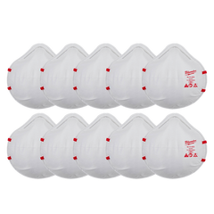 Milwaukee - N95 Disposable Respirators 10 Pack | 48734034
