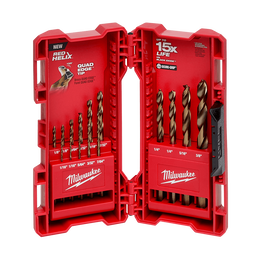 Milwaukee - Red Helix ™ Cobalt Imperial Drill Bit 15Pc Kit2 x 1/16", 1 x it 5/64", 1 x 3/32", 1 x7/64", 2 x 1/8", 1 x 9/64", 1 x 5/32", 1 x 3/16", 1 x 7/32", 2 x 1/4", 1 x 5/16" , 1 x 3/8"  | 48892340