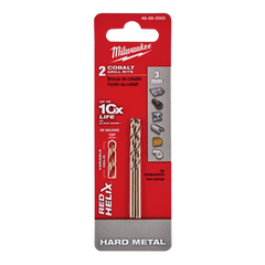 RED HELIX™ Cobalt Drill Bit 3mm 2Pkt | 48892505