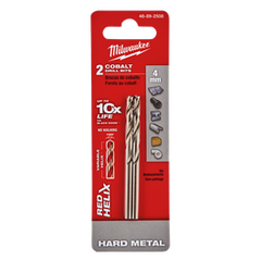 Milwaukee - RED HELIX™ Cobalt Drill Bit 4mm 2Pkt | 48892508