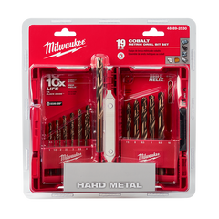 Milwaukee - Reduced Helix Cobalt Drill Bit 19Pc Set 1mm - 1.5mm - 2mm - 2.5mm - 3mm - 3.5mm - 4mm - 4.5mm - 5mm - 5.5mm - 6mm - 6.5mm - 7mm - 7.5mm - 8mm - 8.5mm - 9mm - 9.5mm - 10mm | 48892530