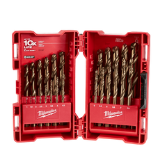 Milwaukee - Reduced Helix Cobalt Drill Bit 25Pc Kit 1mm - 1.5mm - 2mm - 2.5mm - 3mm - 3.5mm - 4mm - 4.5mm - 5mm - 5.5m.m 6mm - 6.5mm - 7mm - 7.5mm - 8mm - 8.5mm - 9mm - 9.5mm - 10mm - 10.5mm.11mm - 11.5mm - 12mm - 12.5mm - 13mm | 48892531