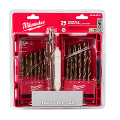Milwaukee - Reduced Helix Cobalt Drill Bit 25Pc Kit 1mm - 1.5mm - 2mm - 2.5mm - 3mm - 3.5mm - 4mm - 4.5mm - 5mm - 5.5m.m 6mm - 6.5mm - 7mm - 7.5mm - 8mm - 8.5mm - 9mm - 9.5mm - 10mm - 10.5mm.11mm - 11.5mm - 12mm - 12.5mm - 13mm | 48892531