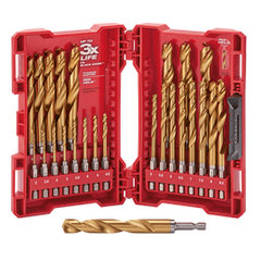 SHOCKWAVE™ Red Helix Titanium Drill Set 25 Pce Kit
2mm, 2.5mm, 3mm (2), 3.5mm, 4mm (2), 4.5mm, 5mm, 5.5mm, 6mm, 6.5mm, 7mm, 7.5mm, 8mm, 8.5mm, 9mm, 9.5mm, 10mm, 10.5mm, 11mm, 11.5mm, 12mm, 12.5mm, 13mm | 48894861