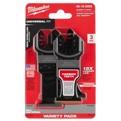 Milwaukee - Open-Lok 3PC Multi-Material Multi Tool Blade Variety Pack | 49109005