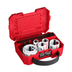 Milwaukee - Hole Dozer Hole Saw Kit 10 Pce 22mm - 29mm - 35mm - 44mm - 51mm - 64mm - 2 X Arbors - 2 X Pilot Drill | 49224095