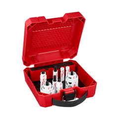 Milwaukee - Hole Dozer™ Electricians Hole Saw Kit AU 18 Pce(2) 16mm, (2) 20mm, (2) 22mm, (2) 25mm, (2) 32mm, (2) 40mm, (2) 51mm(2) Arbors, (2) Pilot Bits | 49224097