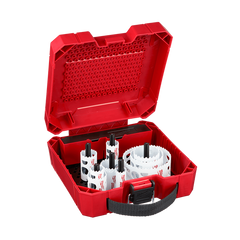 Milwaukee - Hole Dozer Plumbers Hole Saw Kit AU 14 Pce 19mm - (2) 25mm - 32mm - 35mm - 40mm - 44mm - 51mm - 64mm - 92mm (2) Arbors - (2) Pilot | 49224151