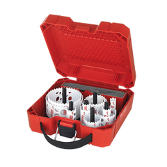 Hole Dozer™ Carpenters Hole Saw Kit AU 14Pce
16mm, 20mm, 22mm, 25mm, 32mm, 44mm, 51mm, 54mm, 64mm, 92mm, 102mm, 2 x Arbors, 1 x Pilot Bit, 1 x Large Universal Case | 49224153