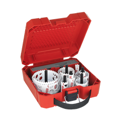 Milwaukee - Hole Dozer Carpenters Hole Saw Kit AU 14Pce 16mm - 20mm - 22mm - 25mm - 32mm - 44mm - 51mm - 54mm - 64mm - 92mm - 102mm - 2 X Arbors - 1 X Pilot Bit - 1 X Large Universal Case | 49224153