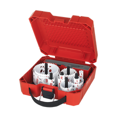 Milwaukee - Hole Dozer Carpenters Hole Saw Kit AU 14Pce 16mm - 20mm - 22mm - 25mm - 32mm - 44mm - 51mm - 54mm - 64mm - 92mm - 102mm - 2 X Arbors - 1 X Pilot Bit - 1 X Large Universal Case | 49224153