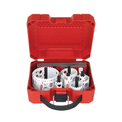 Milwaukee - Hole Dozer Carpenters Hole Saw Kit AU 14Pce 16mm - 20mm - 22mm - 25mm - 32mm - 44mm - 51mm - 54mm - 64mm - 92mm - 102mm - 2 X Arbors - 1 X Pilot Bit - 1 X Large Universal Case | 49224153