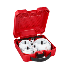 Milwaukee - Hole Dozer™ Hole Saw Kit 28 Pce19mm, 22mm, 25mm, 29mm, 32mm, 35mm, 38mm, 44mm, 51mm, 54mm, 57mm, 64mm, 67mm, 76mm, 83mm, 86mm, 92mm, 95mm, 105mm, 108mm, 114mm, 121mm, 3 x arbors, 3 x pilot drill | 49224185