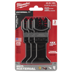 Milwaukee - 45mm (1 3/4") Titanium Enhanced Bi-Metal Metal Blade 3Pk - Open-Lok | 49251263