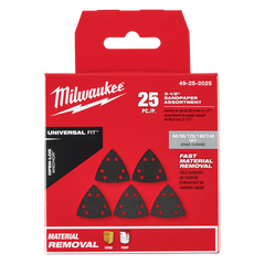 Milwaukee - 25pc Triangle Sand Paper Variety, Open-Lok | 49252025