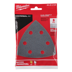 Milwaukee - 120 Grit Sand Paper 6Pk - Open-Lok | 49252120