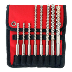 Milwaukee - SDS PLUS 4 CUT DRILL BIT SET WITH POUCH 8PCE | 49323555