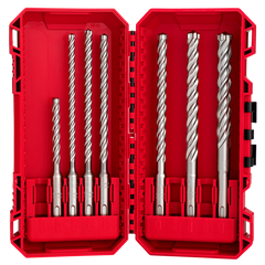 Milwaukee - SDS PLUS 4 CUT DRILL BIT SET with POUCH 8Pce | 49323555