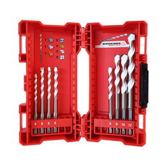 Milwaukee - Multi-Material 8Pc Drill Bit Set(1)4x90mm, (2)5x100mm, (2)6x100mm, (1)8x120mm, (1)10x120mm, (1)12x150mm | 4932471112
