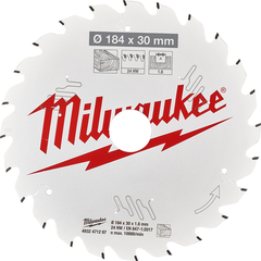 Milwaukee - 7-1/4" 184mm 24T Wood Circular Saw Blade Framing, 30mm arbor | 4932471297