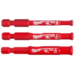 Milwaukee - Diamond Plus One Piece Hole Saw 3 Piece Set 1 x 5mm - 1 x 6mm - 1 x 8mm | 49560500