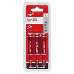 Milwaukee - Diamond Plus One Piece Hole Saw 3 Piece Set 1 x 5mm - 1 x 6mm - 1 x 8mm | 49560500