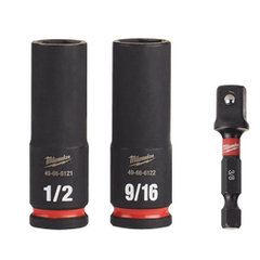 Milwaukee - SHOCKWAVE™ 3/8" Drive 3PC SAE Deep 6 Point Impact Socket Set | 49664417