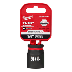 Milwaukee - SHOCKWAVE 3/8" Drive 11/16" Standard 6 Point Impact Socket | 49666109