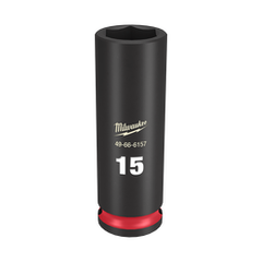 Milwaukee - SHOCKWAVE™ 3/8" Drive 15mm Deep 6 Point Impact Socket | 49666157