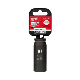Milwaukee - SHOCKWAVE™ 3/8" Drive 18mm Deep 6 Point Impact Socket | 49666160