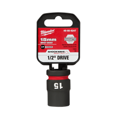 Milwaukee - Shockwave 1/2" Drive 15mm Standard 6 Point Impact Socket | 49666247